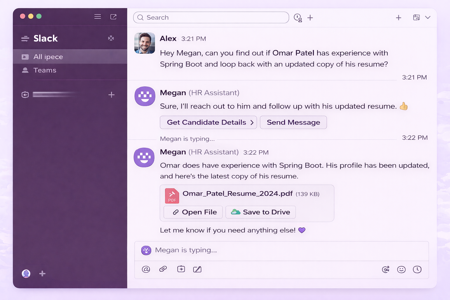 AI Hiring Manager in Slack